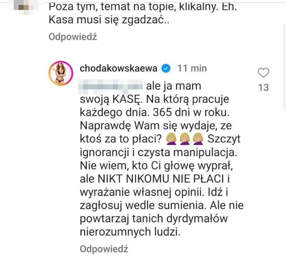 Komentarze Ewy Chodakowskiej