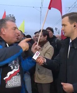 "Skradł show" w TVP Info. Nagle podszedł i dorwał się do mikrofonu