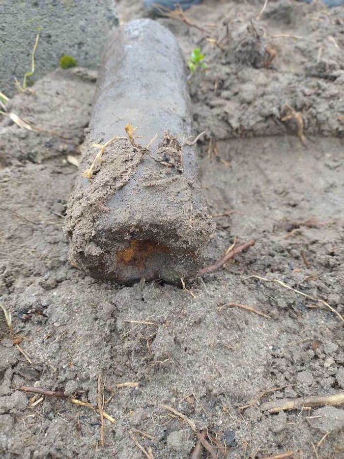 Bomba moździerzowa w ogródku