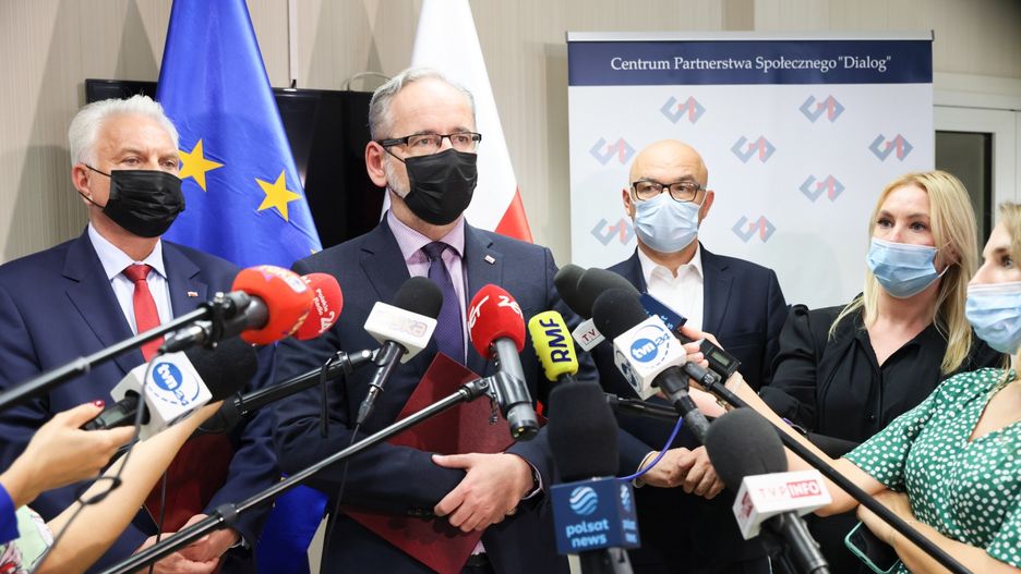 Konferencja prasowa ministra zdrowia Adama Niedzielskiego (zdjęcie ilustracyjne) 
