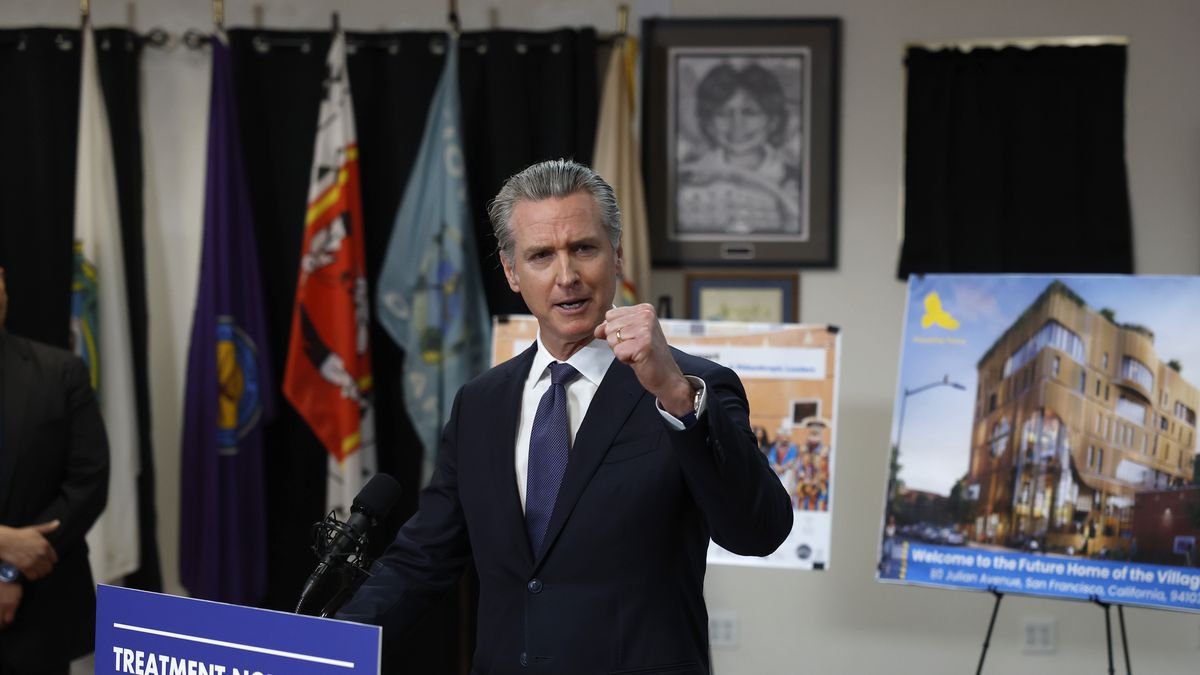 Governor Newsom And San Francisco Mayor Lurie Announce New Funding For Homelessness And Mental Health Efforts In The City
SAN FRANCISCO, CALIFORNIA - JANUARY 16: California Gov. Gavin Newsom speaks during a press conference at Friendship House Association of American Indians on January 16, 2026 in San Francisco, California. California Gov. Gavin Newsom joined San Francisco Mayor Daniel Lurie to announce new funding for homelessness and mental health efforts in the city of San Francisco. The governor announced more than $420 million in new state funding for San Francisco, Los Angeles, and San Diego as part of the state's HHAP 6 funding, which goes toward helping local programs end homelessness through interim or permanent housing and supportive services. (Photo by Justin Sullivan/Getty Images)
Justin Sullivan
