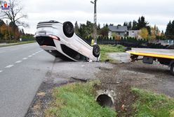 Dachowanie na DK17. Prowadził go pijany kierowca