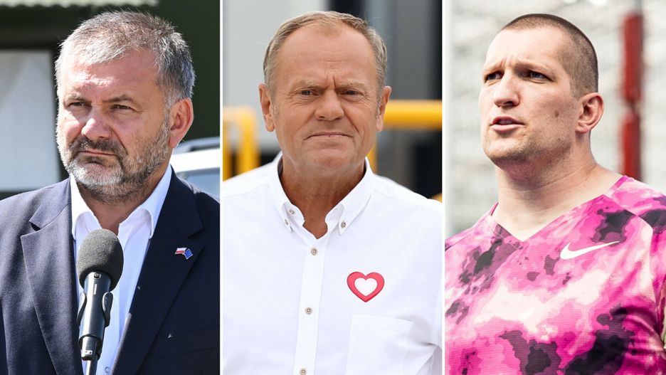 Działo się w poniedziałek. Afera wokół KPO trwa, przyjrzy się jej Bruksela. Na zdjęciu Waldemar Żurek, Donald Tusk i Wojciech Nowicki