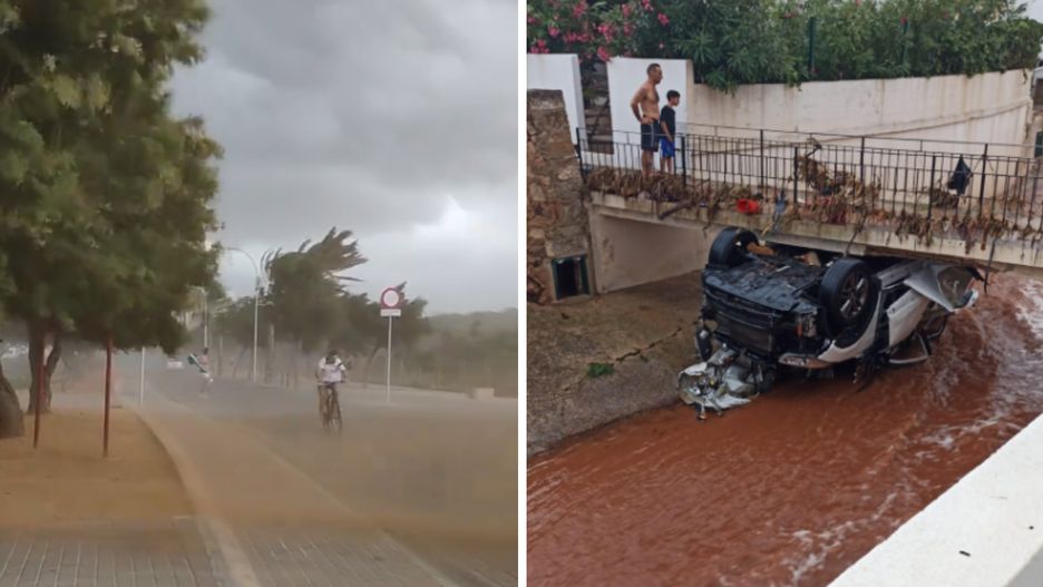 W hiszpańskie Baleary uderzył sztorm