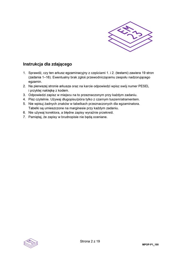 Matura 2024. Arkusze CKE. Język polski. Nowa formuła 2023