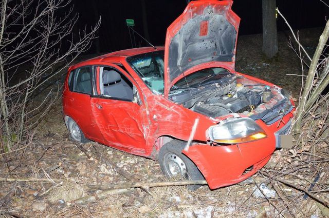 Stracił panowanie nad samochodem i uderzył w drzewo. Był pijany i poszukiwany (zdjęcia)