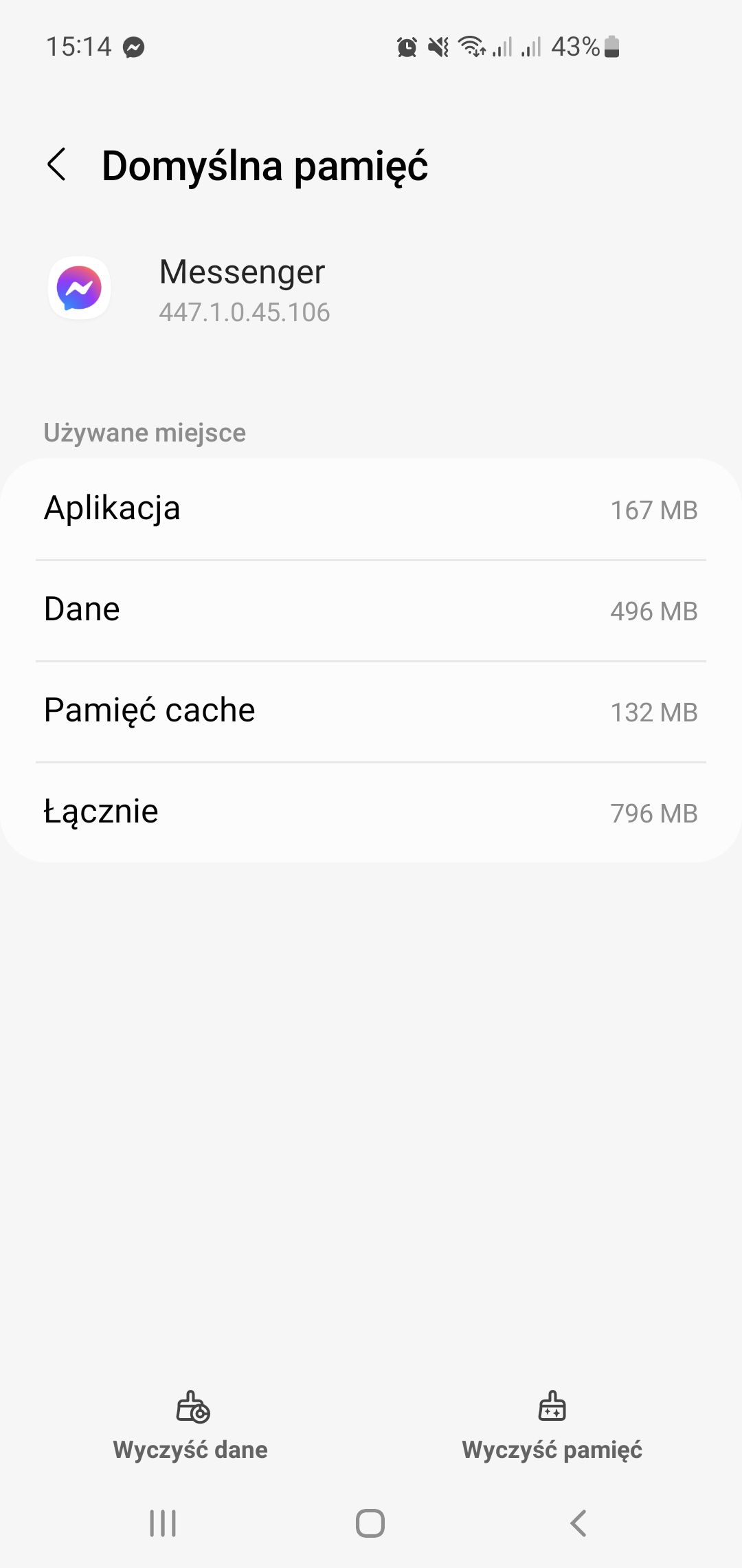 Informacje o Messengerze w Androidzie