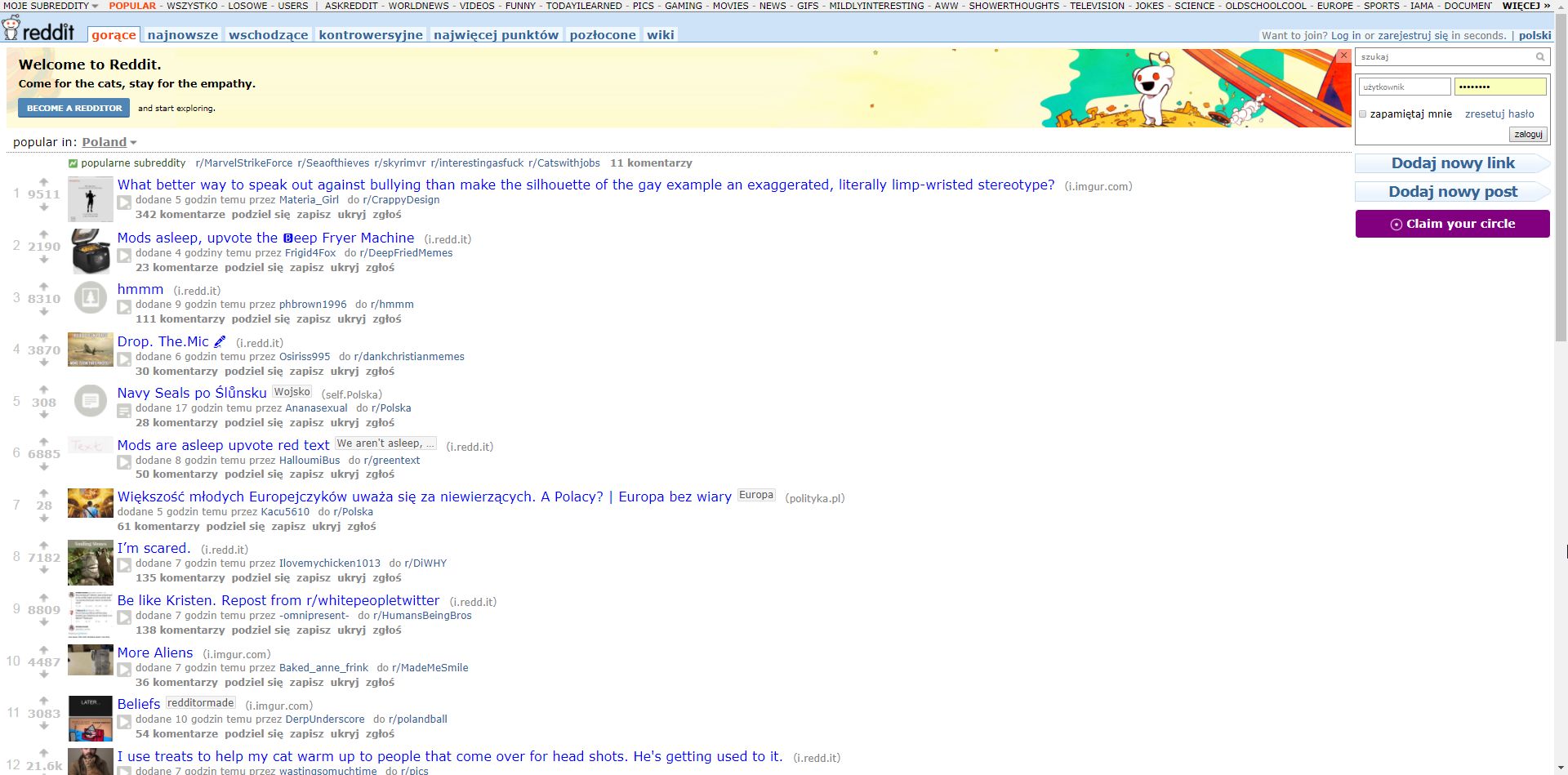 Wygląd Reddita odstrasza wielu nowych użytkowników 