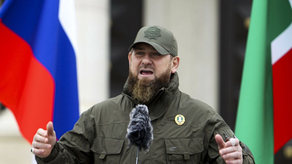 arch49Chechnya's regional leader Ramzan Kadyrov addresses servicemen attending a review of the Chechen Republic's troops and military hardware in Grozny, the capital of the Chechen Republic, Russia, Friday, Feb. 25, 2022.  Ramzan Kadyrov said that the servicemen of the Chechen Republic are ready to carry out any order of the President of the country. (AP Photo/Musa Sadulayev)AP