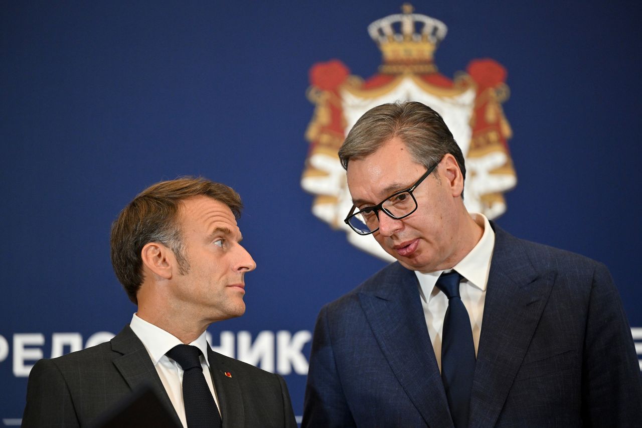 Emmanuel Macron and Aleksandar Vučić