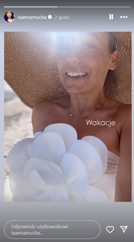 Anna Mucha na wakacjach