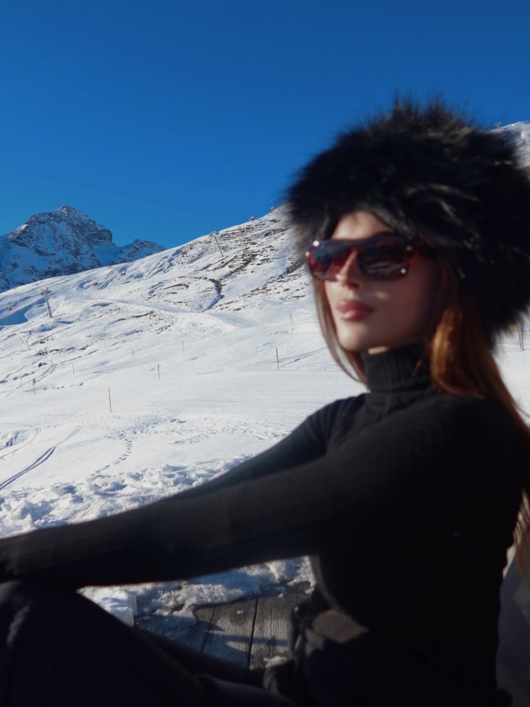 Roksana Węgiel w St. Moritz w Szwajcarii