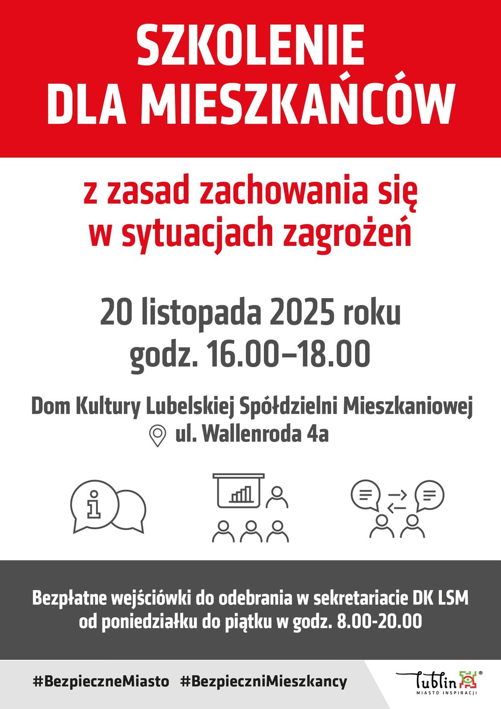 Lublin: Rozpoczynają się bezpłatne szkolenia dla mieszkańców z zakresu bezpieczeństwa
