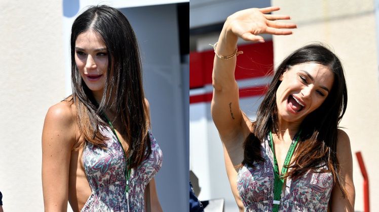 Sandra Dziwiszek  dopinguje ukochanego z Formuły 1 na wyścigach French Grand Prix