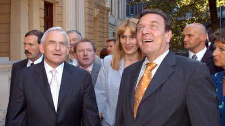 Kanclerz Schroeder z premierem Millerem w Łodzi
