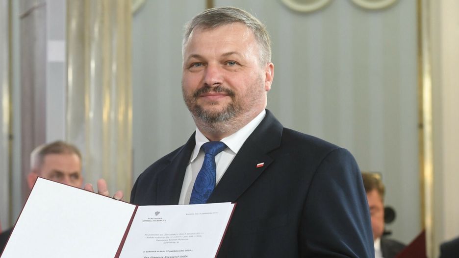 Pos?owie odbieraj? za?wiadczenia o wyborze24.10.2019 Warszawa Sejm Uroczystosc wreczenia zaswiadczen poslom IX kadencji   fot Jacek Dominski/REPORTER
n/z: Grzegorz Gaza, Wieslaw Kozielewicz (L)Jacek Dominski/REPORTER