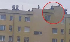 Szokująca zabawa w Gorzowie. Zrzucali ogromne kamienie z dachu wieżowca