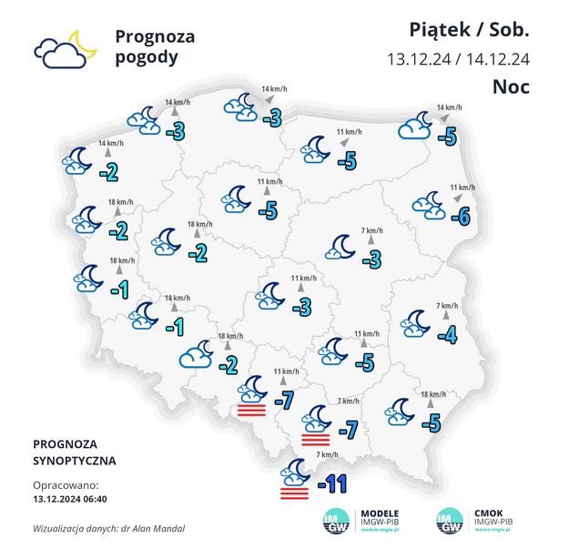 Silny mróz w Polsce