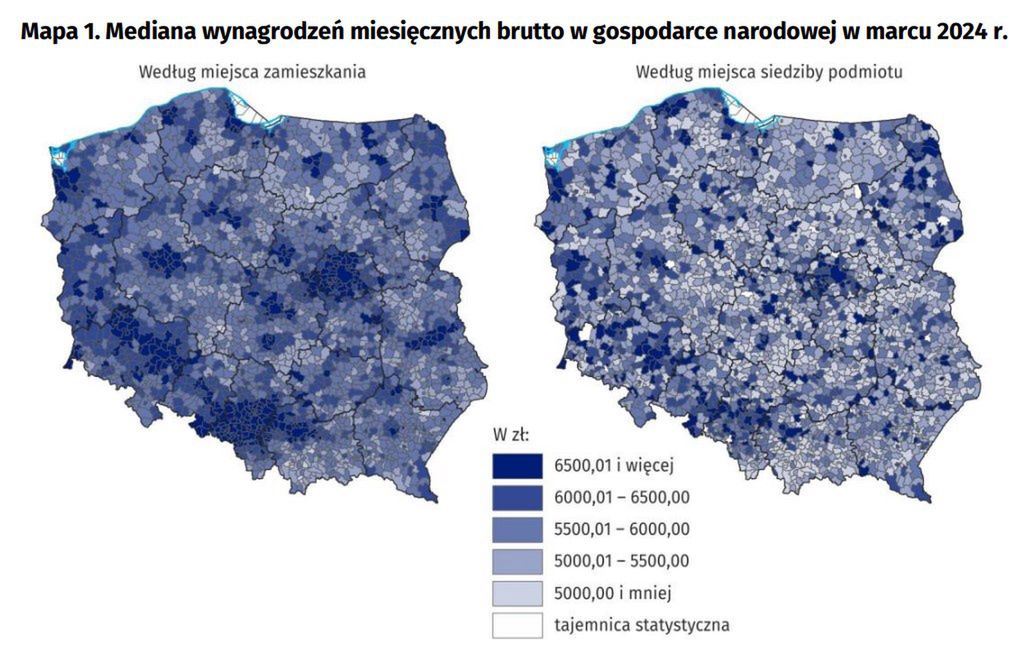 Najlepiej zarabiają osoby zamieszkałe na Mazowszu i Śląsku.