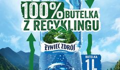 Żywiec Zdrój w butelkach 1L w 100% z recyklingu