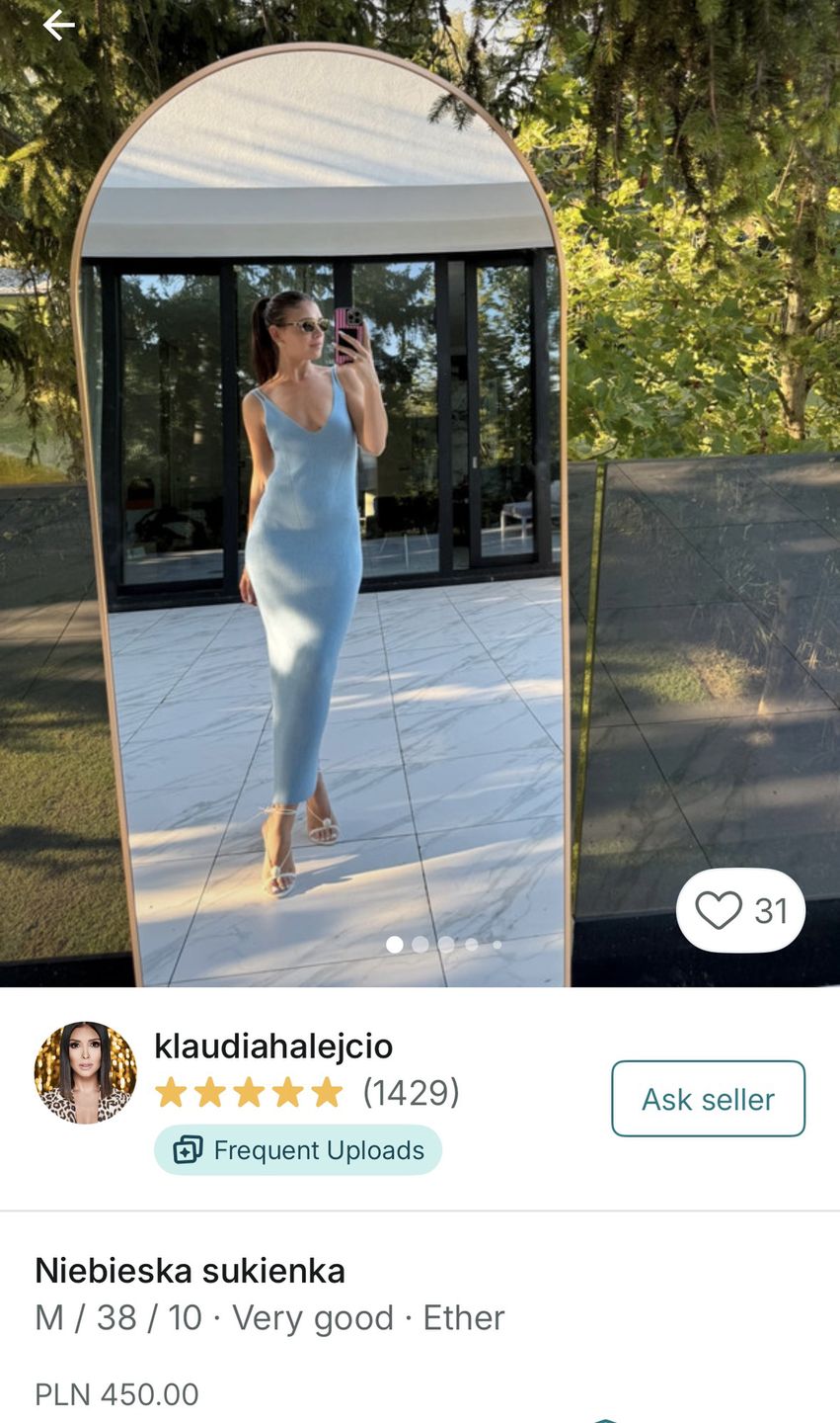Klaudia Halejcio robi wyprzedaż szafy