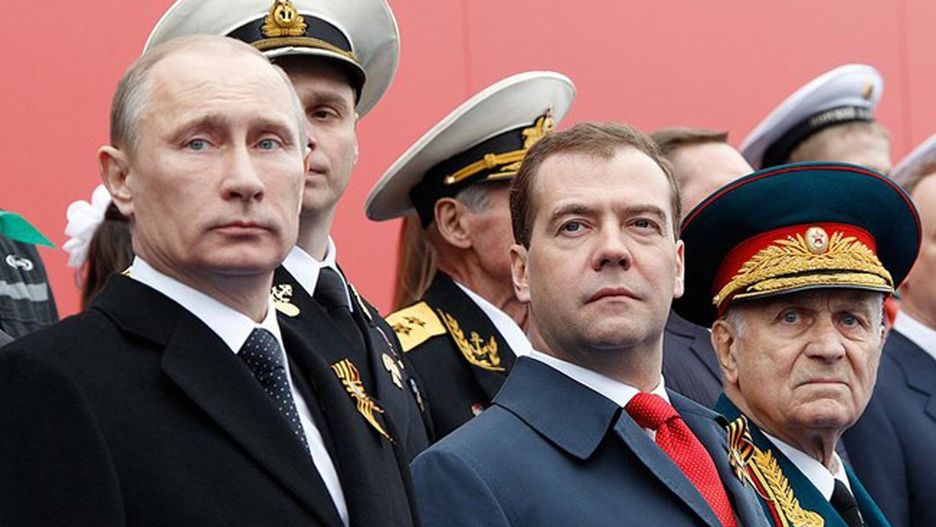 Władimir Putin i Dimitrij Miedwiediew