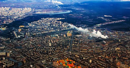 Kolorowe osiedle w Kijowie. Wygląda jak zbudowane z klocków lego