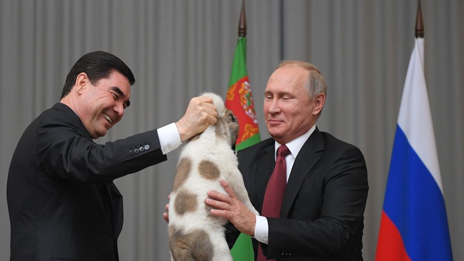 Gurbanguly Berdimuhamedow podczas wizyty w Moskwie