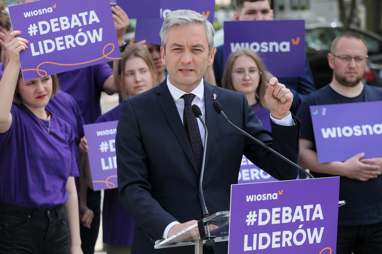 Robert Biedroń proponuje europejską debatę, PiS i PO ją odrzucają 