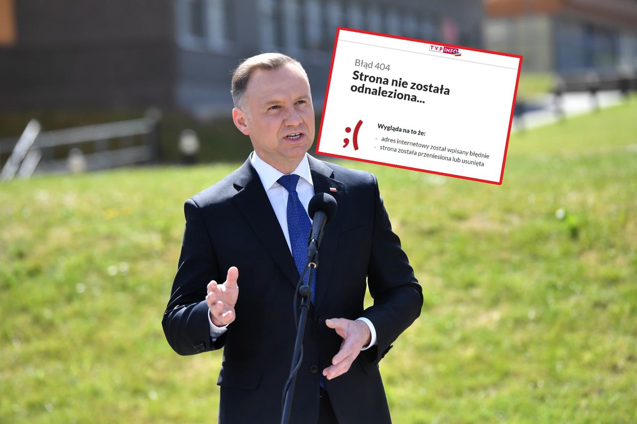 Andrzej Duda o spocie PiS. TVP Info usunęło artykuł o wpisie prezydenta