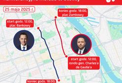 Dwa marsze w Warszawie. Trzaskowski i Nawrocki mobilizują wyborców [OGLĄDAJ NA ŻYWO]