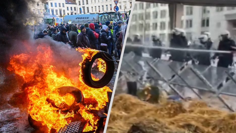 Protest w Brukseli