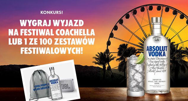 Absolut rozdaje bilety na na Coachella Festival 2019