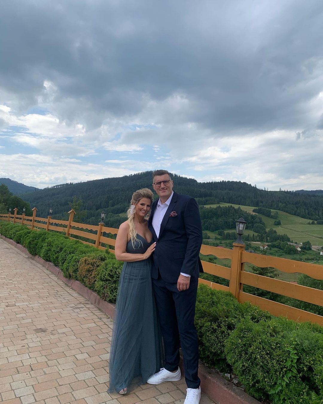 Dominika Tajner z partnerem, Mariuszem Wachem