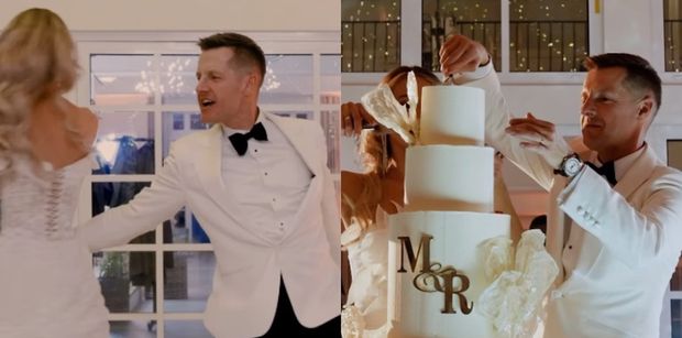 Rafał Mroczek pokazał w końcu filmik ze ślubu! Pierwszy taniec i krojenie tortu weselnego (WIDEO)