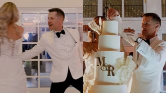 Rafał Mroczek pokazał w końcu filmik ze ślubu! Pierwszy taniec i krojenie tortu weselnego (WIDEO)