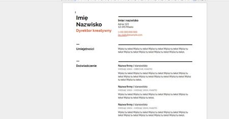 Dokumenty Google wzbogacone o Szablony - proste i szybkie tworzenie CV (i nie tylko)