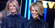 Magda Mołek na wiosennej ramówce TVN 2016 też postawiła na granat. Ale w stylu retro