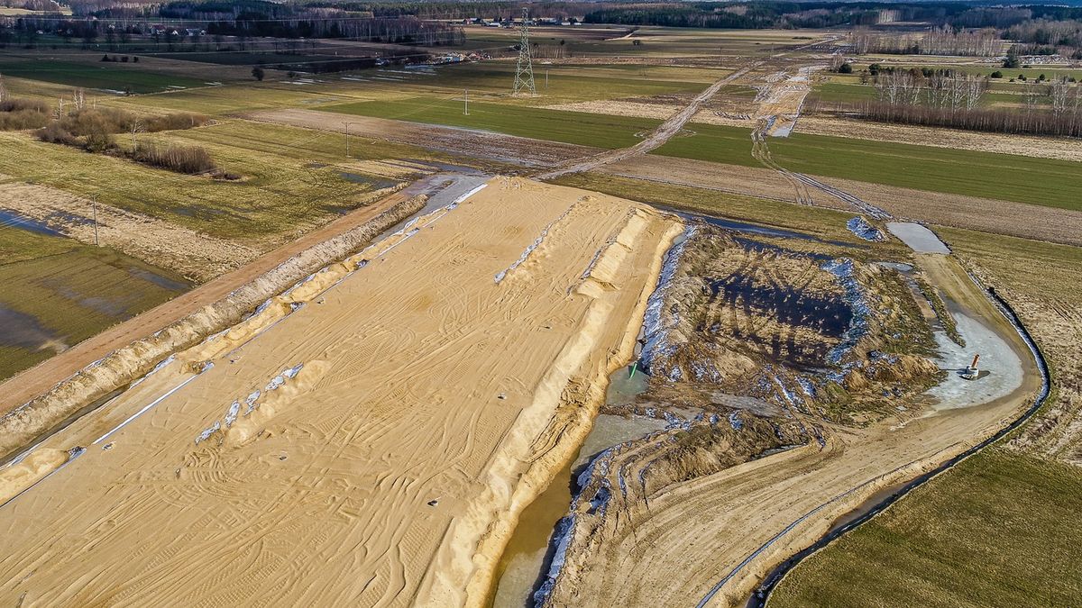 Zaawansowanie prac na odcinku autostrady A2: Kałuszyn - Groszki (marzec 2023 r.)