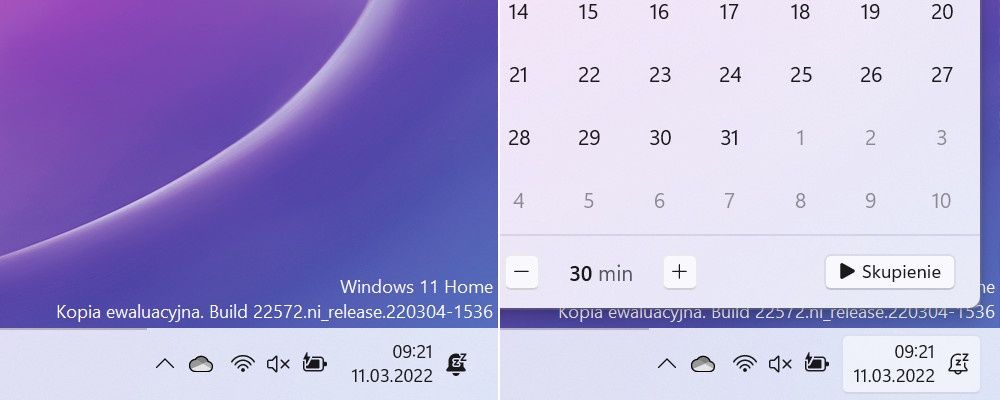 Windows 11 Tryb skupienia