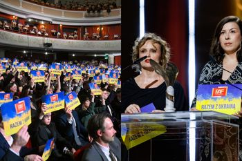 Solidarność z Ukrainą na gali Orłów 2026. Pełna sala ukraińskich flag i emocjonalne przemówienie