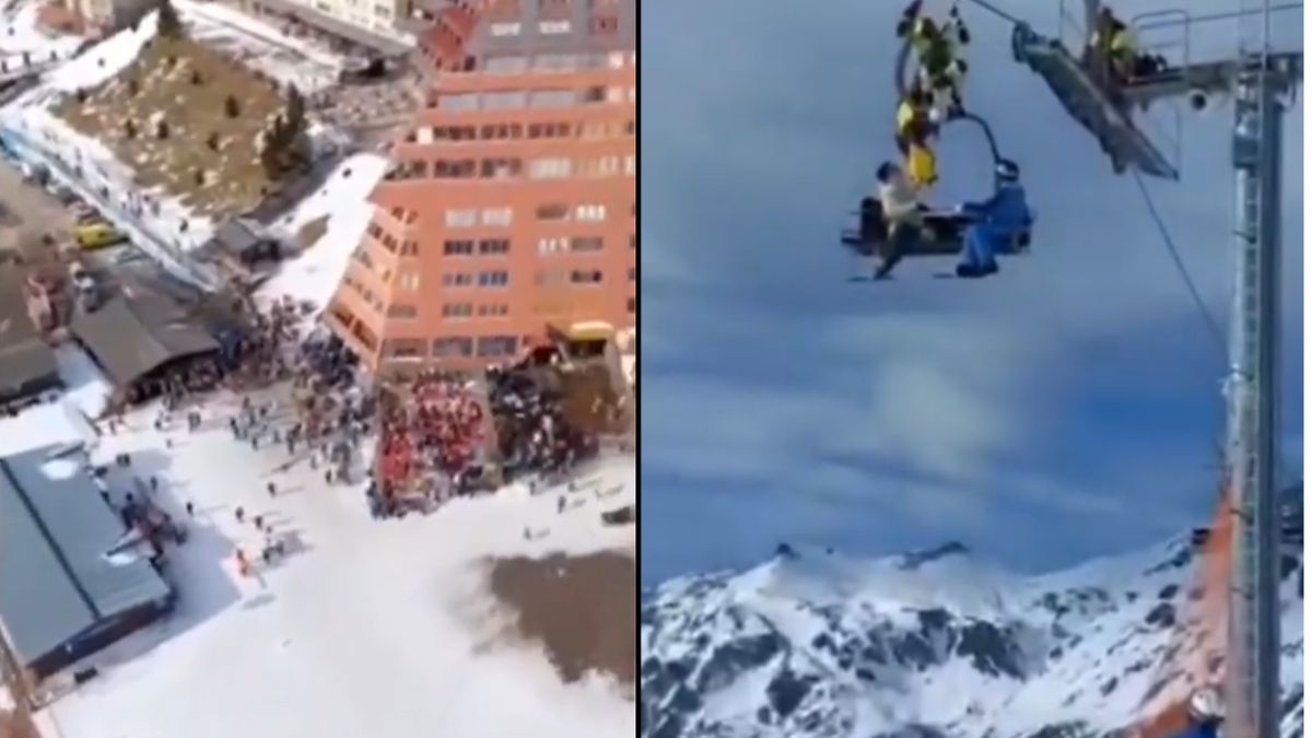 Awaria wyciągu krzesełkowego w Pirenejach