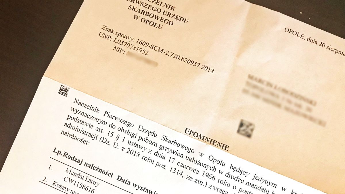 Urząd Skarbowy w Opolu wysyła listy. Trzeba płacić.