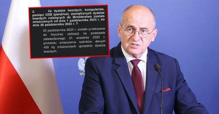 MSZ niszczył w październiku dokumenty, kontenery i kilogramy dysków twardych