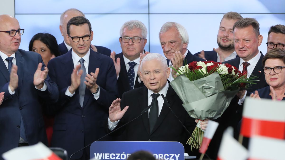 Jarosław Kaczyński w sztabie PiS