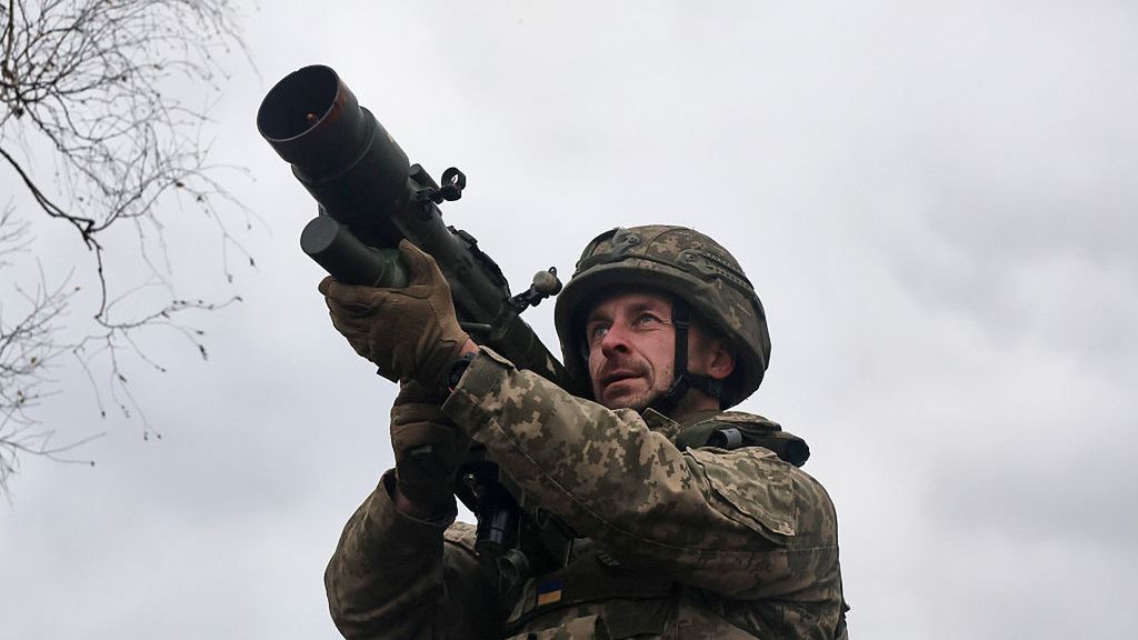 Soldiers of Ukraine's 125th Brigade on combat duty in Kharkiv direction
A soldier from the anti-aircraft missile artillery battery of the anti-aircraft missile artillery division of Ukraine's 125th Separate Heavy Mechanized Brigade holds a Piorun man-portable air-defense system while on combat duty in the Kharkiv region, Ukraine, on November 13, 2025. (Photo by Viacheslav Madiievskyi/Ukrinform/NurPhoto via Getty Images) NO USE RUSSIA. NO USE BELARUS.
NurPhoto
action shot, duty, kharkiv region, artillery division., air-defence system, portable system, piorun, no use russia, ukrinform, november 13, combat duty, missile system, defense, weaponry, russia-ukraine war, man-portable, photo, ukraine military, nurphoto, ukraine war, air defense, heavy brigade, viacheslav madiievskyi, ukraine conflict, mechanized, 125th separate heavy mechanized brigade, soldier, russian invasion, no use belarus