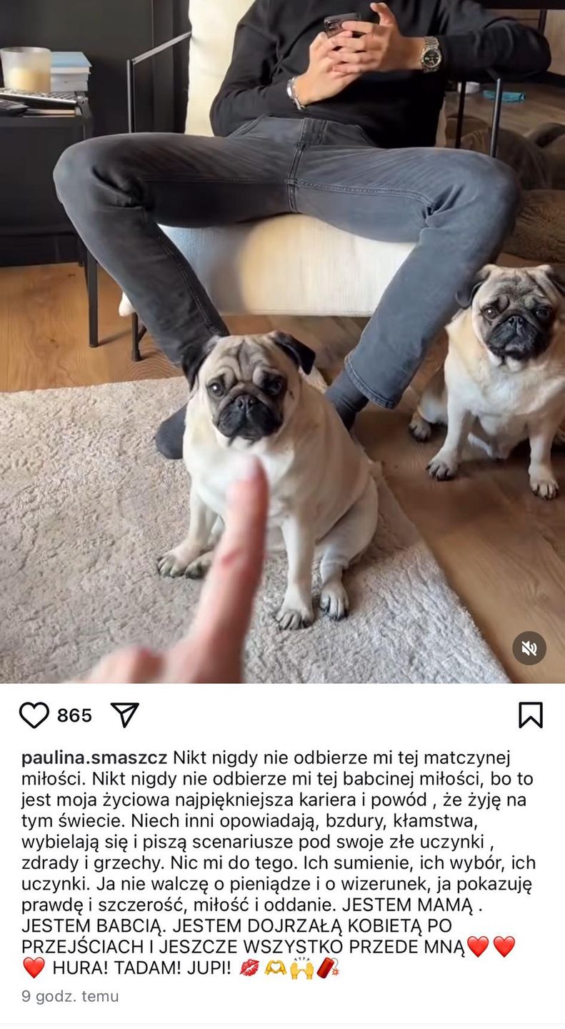 Usunięty wpis Pauliny Smaszcz