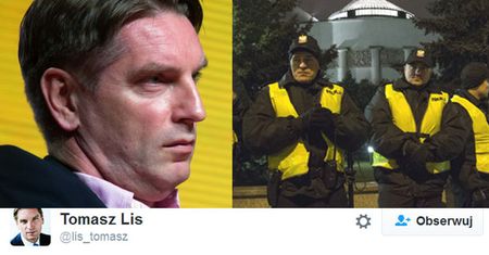 Tomasz Lis: "Uzbrojeni policjanci w Sejmie. Tchórz musi się strasznie bać!"