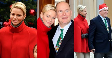 Elegancka Charlene i Albert w czapce Mikołaja rozdają dzieciom prezenty (ZDJĘCIA)