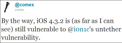 To pewne - iOS 4.3.2 wciąż podatny na jailbreak untethered!